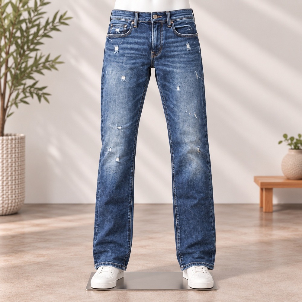 G-Star RAW Revend Skinny Jeans Mens 33x32 Blue Distressed Denim Pants